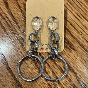 Silver Chain Link Dangle Earrings